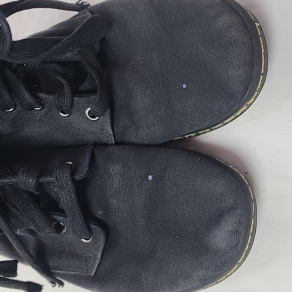 Dr. Martens Size 9 Alfie Black Canvas Combat Boots Shoes - Picture 9 of 10